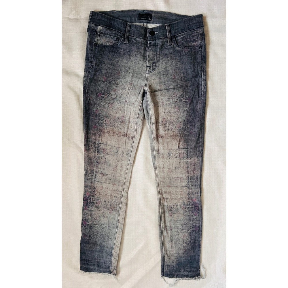 Mother The Looker Ankle Fray Skinny Low Rise Jeans 25 Relax Awhile